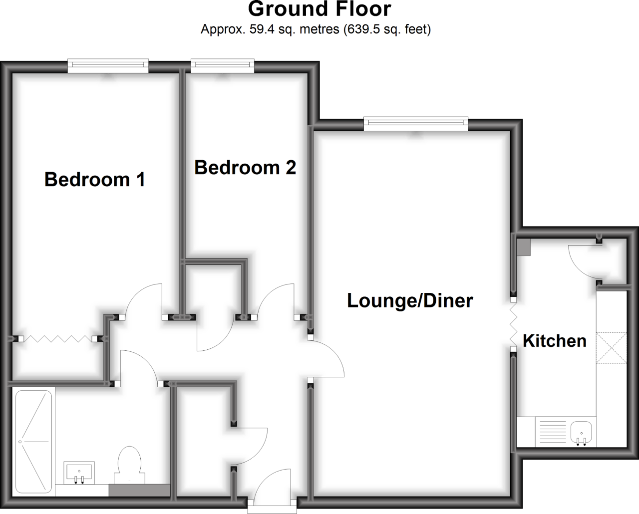 Floorplan of Sovereign Court, Campbell Road, Bognor Regis, West Sussex, PO21 1AH