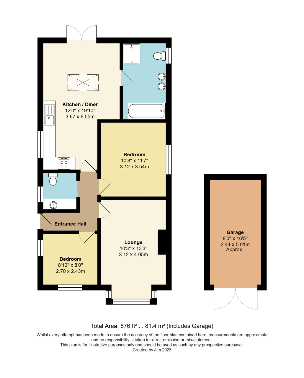 2 Bedroom Detached Bungalow For Sale in Mansfield Road, North Bersted