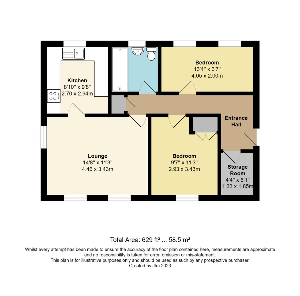 Floorplan of Carousel Court, Merrion Avenue, Bognor Regis, West Sussex, PO22 9NB