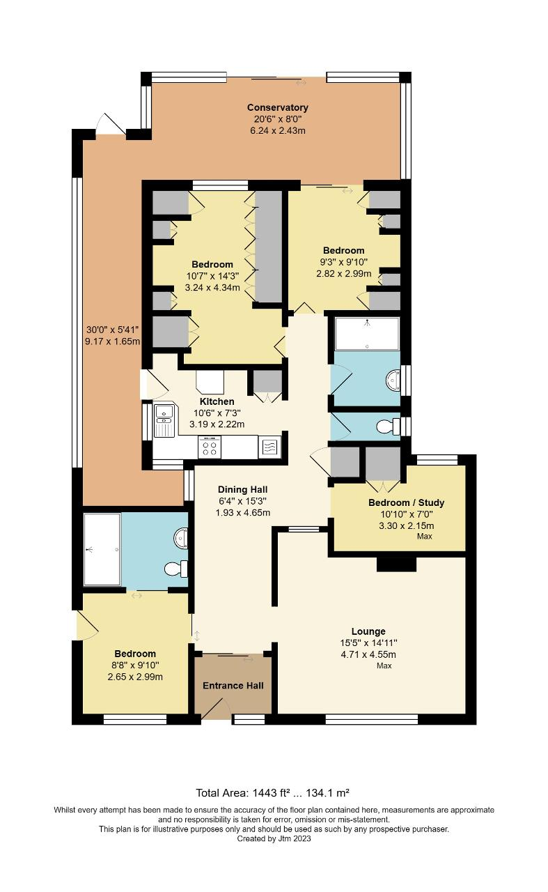 Floorplan of Romney Broadwalk, North Bersted, Bognor Regis, West Sussex, PO22 9BD