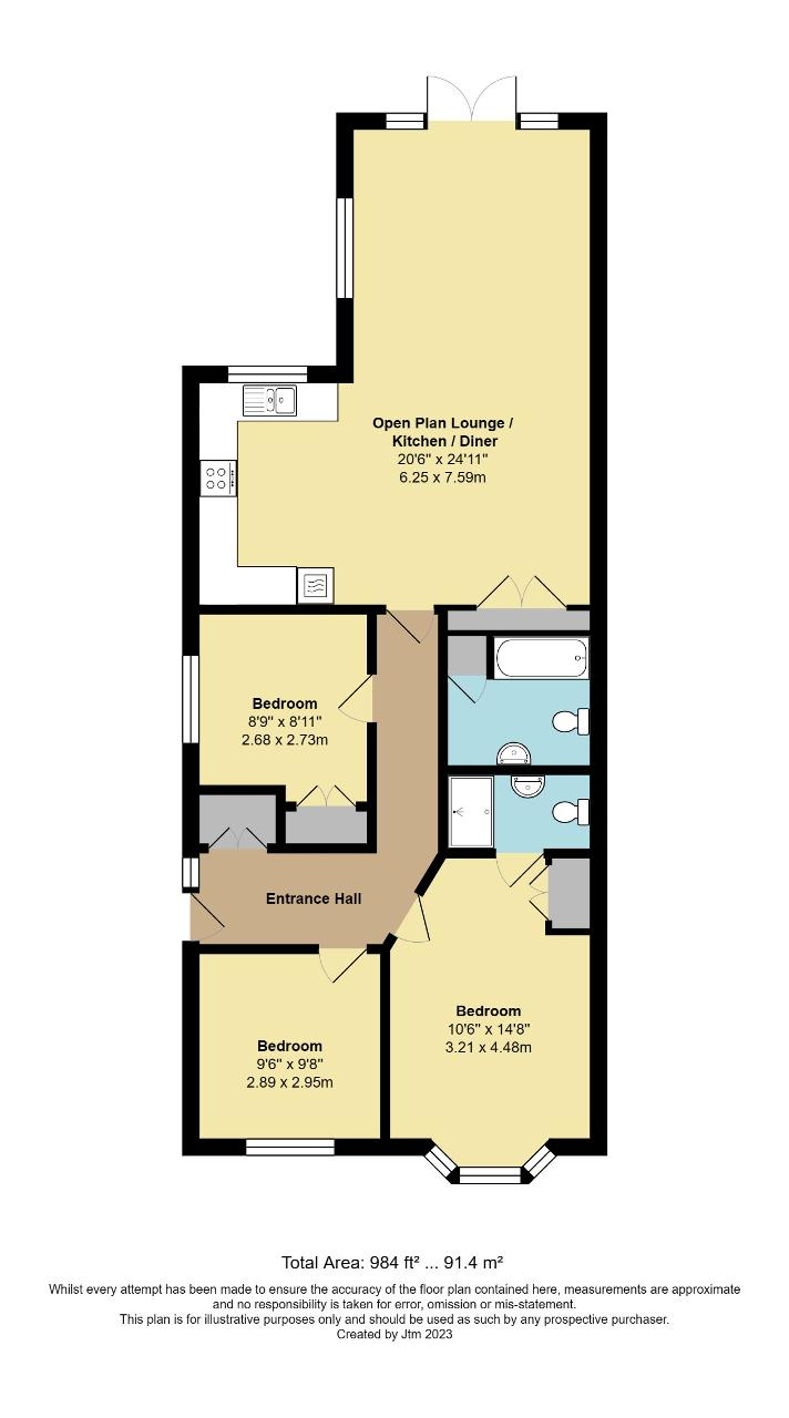 Floorplan of South Way, North Bersted, Bognor Regis, West Sussex, PO21 5EY