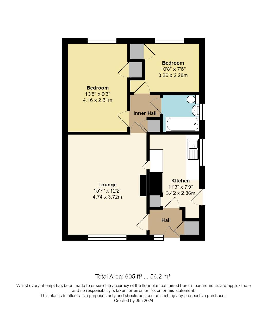 Floorplan of Mansfield Road, North Bersted, Bognor Regis, West Sussex, PO22 9EY