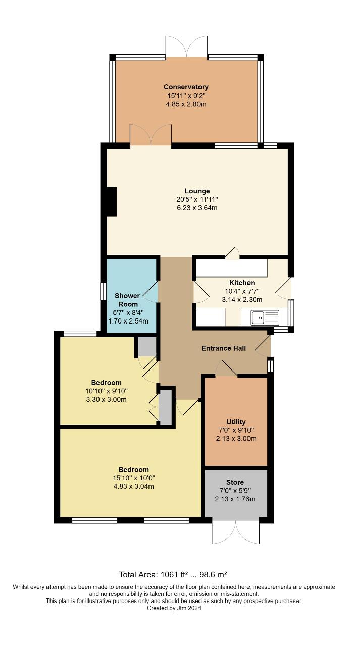 Floorplan of Renoir Court, North Bersted, Bognor Regis, West Sussex, PO22 9AY