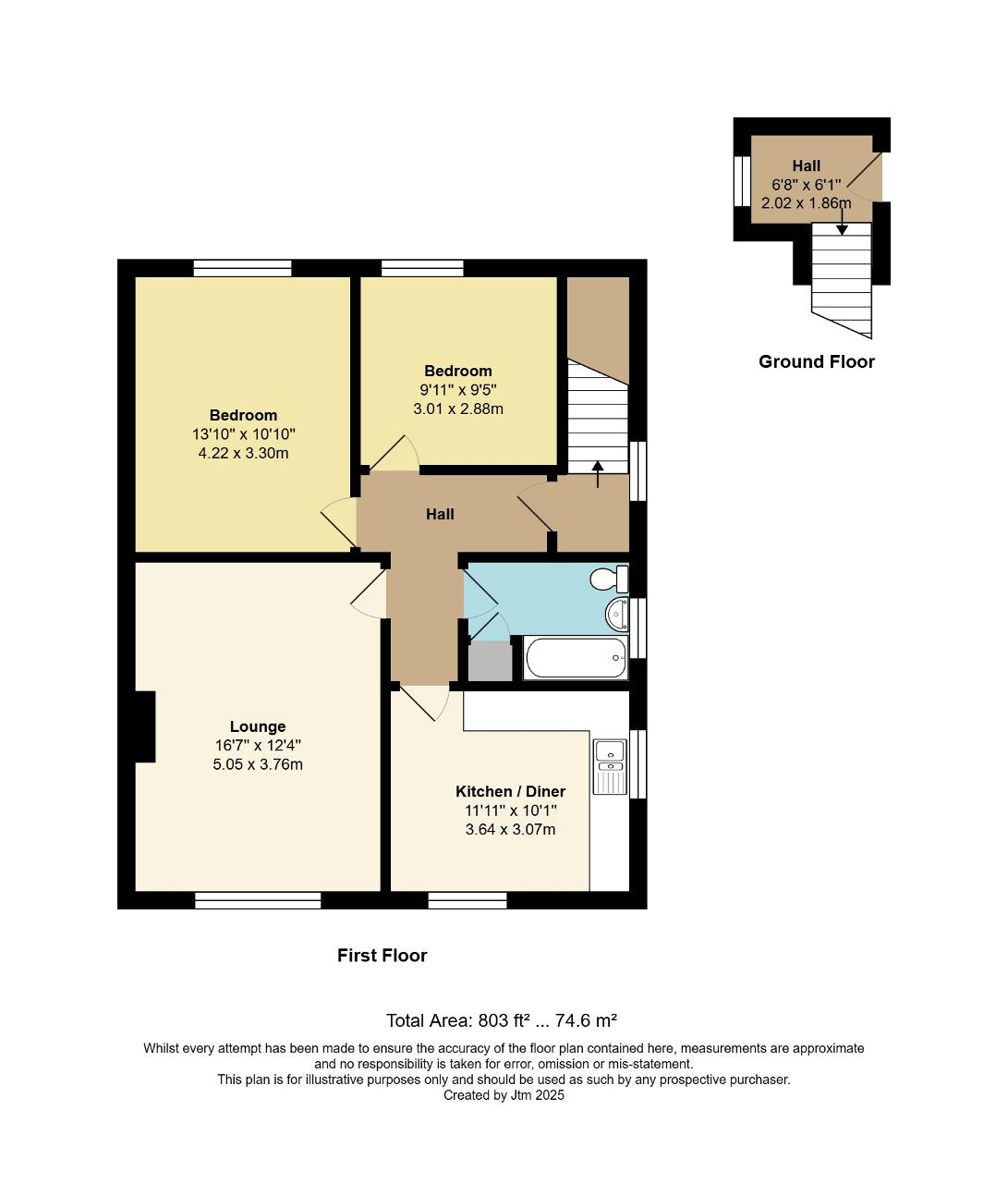 Floorplan of Braemar Way, North Bersted, Bognor Regis, West Sussex, PO21 5DP