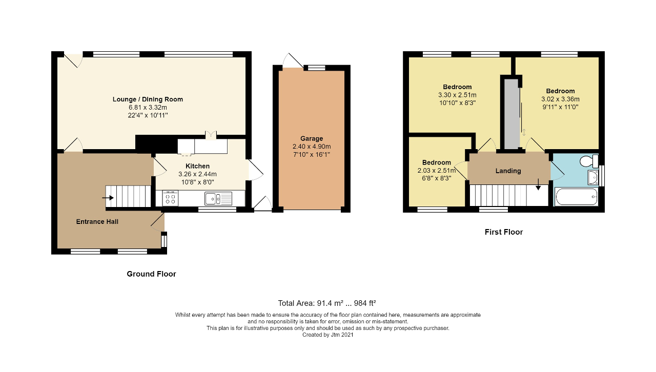 Floorplan of Merton Close, West Meads, Bognor Regis, West Sussex, PO21 5SQ