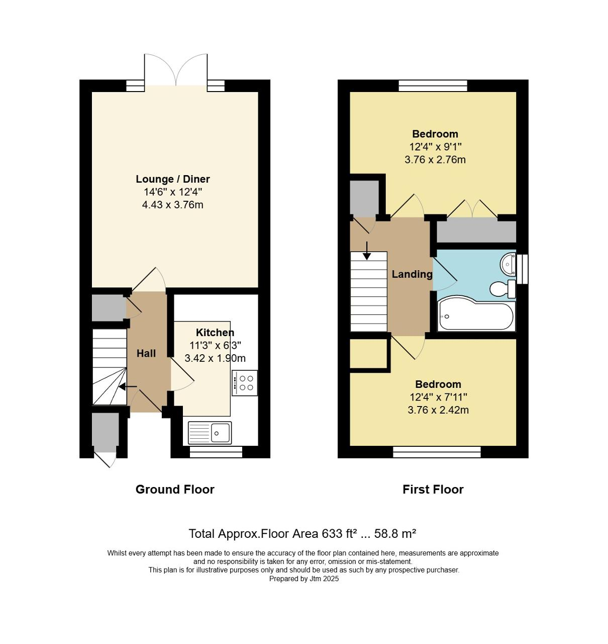 Floorplan of Westfield, North Bersted, Bognor Regis, West Sussex, PO22 9HE