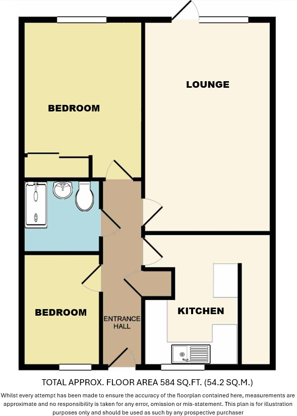 Floorplan of Dove Court, Sherwood Road, Bognor Regis, West Sussex, PO22 9TP