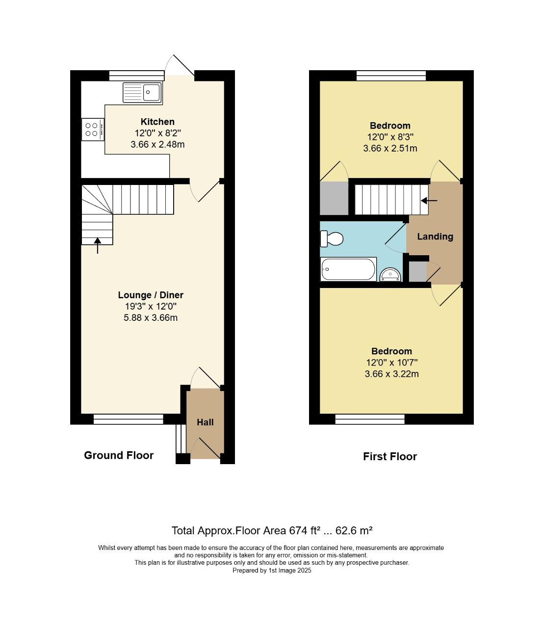 Floorplan of Ravens Way, North Bersted, Bognor Regis, West Sussex, PO22 9EF