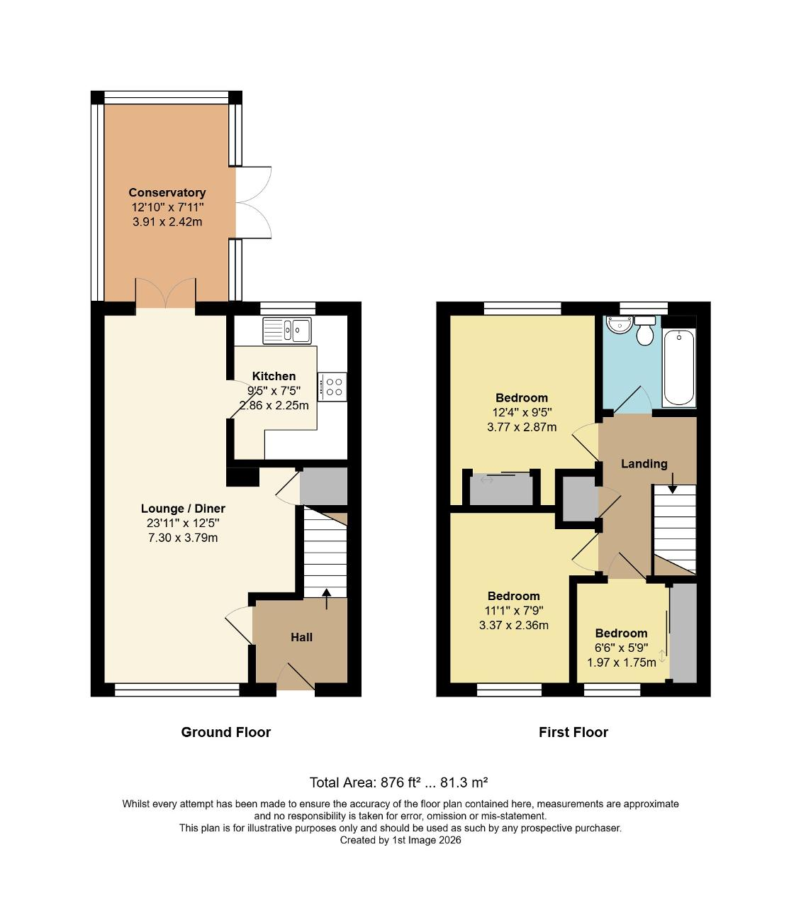 Floorplan of Westfield, North Bersted, Bognor Regis, West Sussex, PO22 9HF