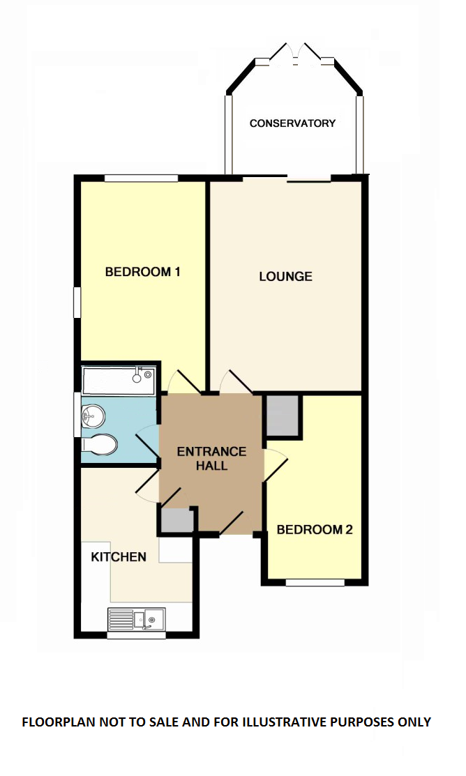 Floorplan of Sunningdale Gardens, North Bersted, Bognor Regis, West Sussex, PO22 9LE