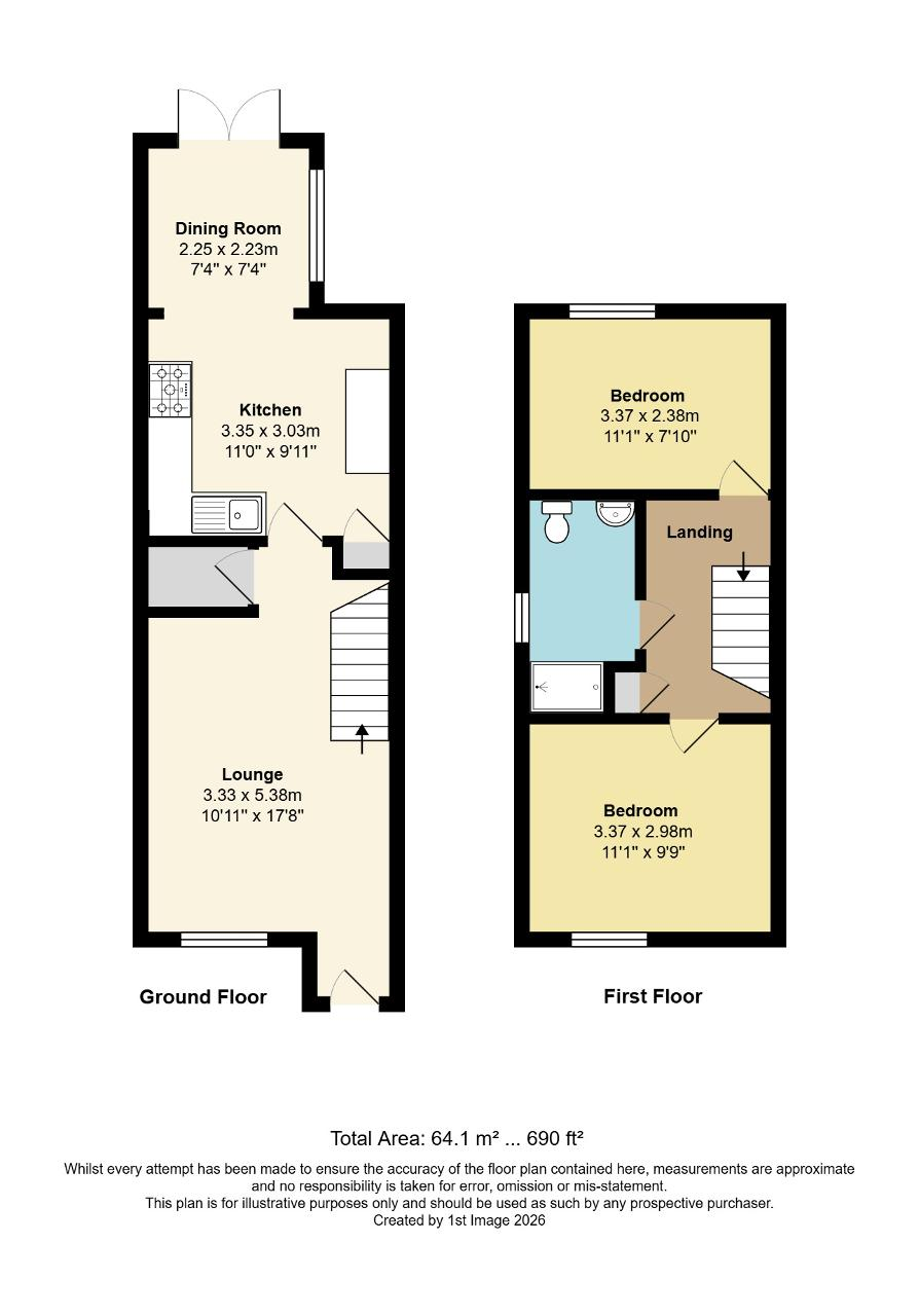 Floorplan of Bronze close, North Bersted, Bognor Regis, West Sussex, PO22 9RS