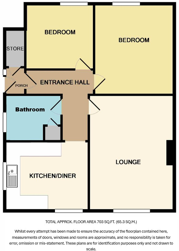 Floorplan of Braemar Way, North Bersted, Bognor Regis, West Sussex, PO21 5DP